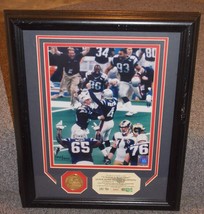 2002 NFL Superbowl 36 Framed 24 Kt Gold Medallion &amp; Team Photo Limited E... - £239.79 GBP