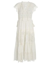 NWT Ulla Johnson Gianna in Pristine Ivory Eyelet Tassel Tie Midi Dress 6 $695 - $247.50