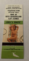 Matchbook Cover Matchcover Girly Girlie Pinup 1981 Forest City Club Lake... - $1.90