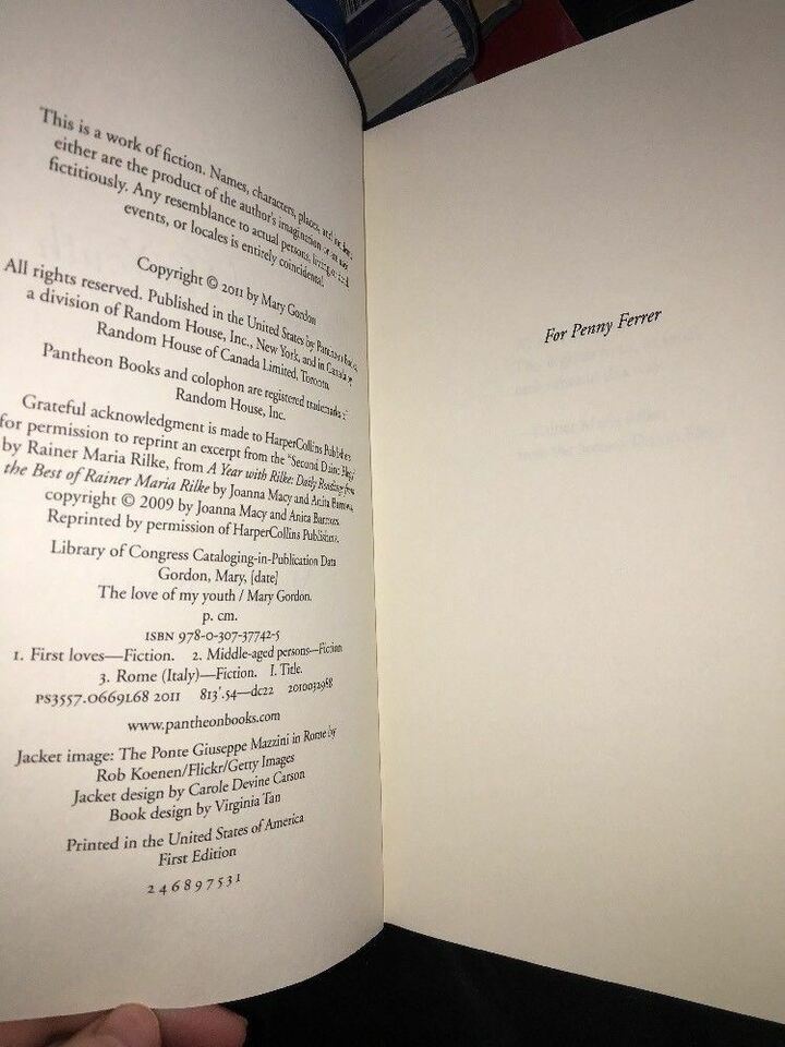 The Love of My Youth: A Novel by Gordon, Mary First Edition Item image 3