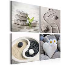 Tiptophomedecor Stretched Canvas Zen Art - Sea: Yin And Yang - Stretched &amp; Frame - £55.81 GBP+