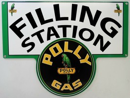 Polly Gasoline Filling Station Plasma Cut Metal Sign - £78.52 GBP