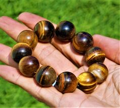 A+ Superb One Genuine Fancy Brown Tiger's Eye Crystal Gemstone Women Bra... - $30.12