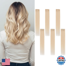 Tesshair 6Pcs Clip In Hair Extensions Real Human Hair Short Clip In Exte... - $71.91