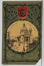 POLAND Warszawa St. Alexander&#39;s Church COAT OF ARMS c1901 Russia Postcard K19 - £15.89 GBP