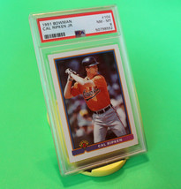 Cal Ripken Jr Graded Baseball Card PSA 8 Baltimore Orioles #104 1991 Bowman - $24.87