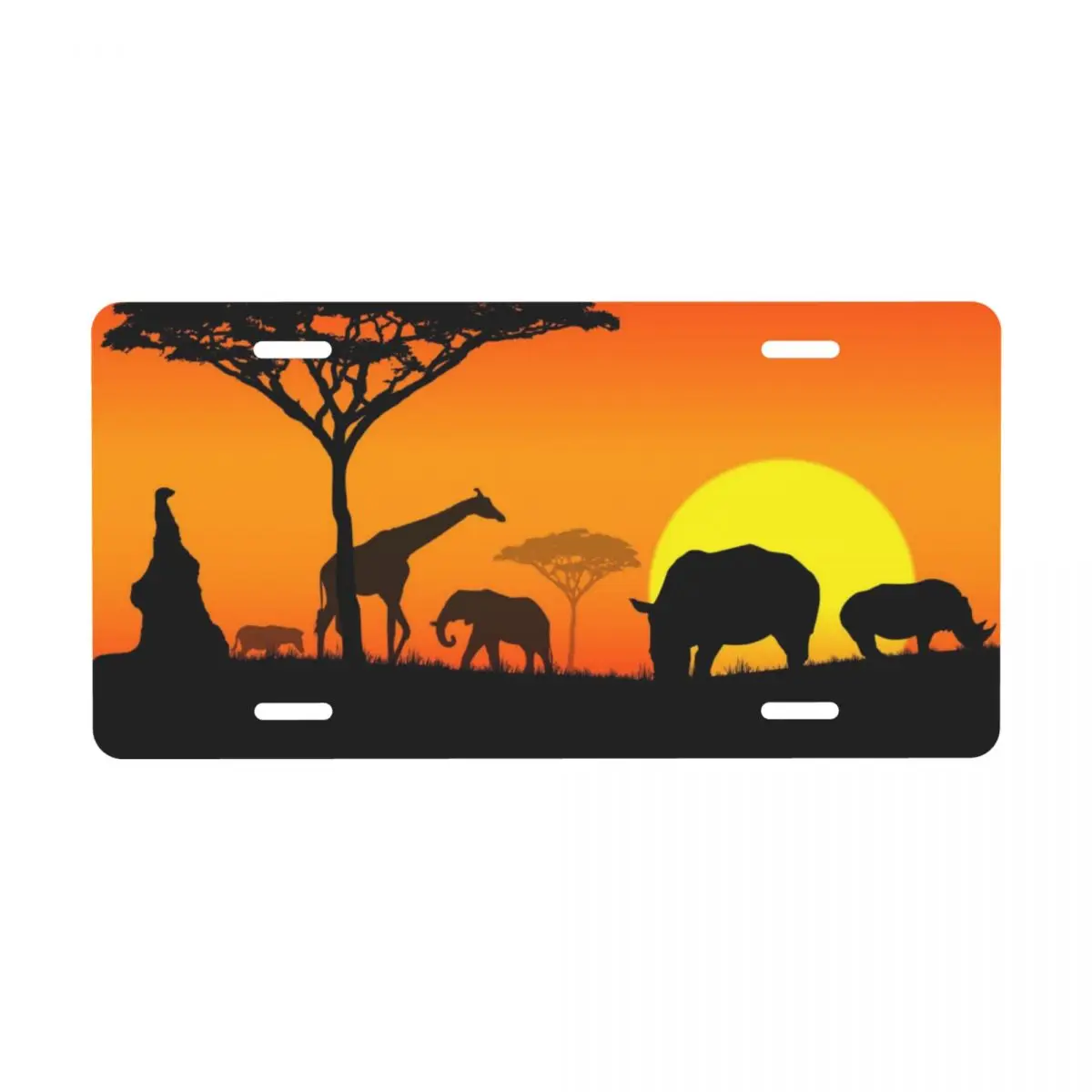 Elephant Decor Movie Licenses Plate Plaque  Sign Decorative Tin Car Plate Decor - £67.31 GBP