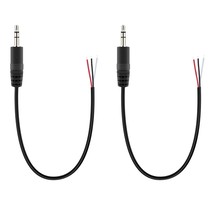 (2 Pack Replacement 2.5Mm Male Plug To Bare Wire Open End Trs 3 Pole Ste... - $17.99