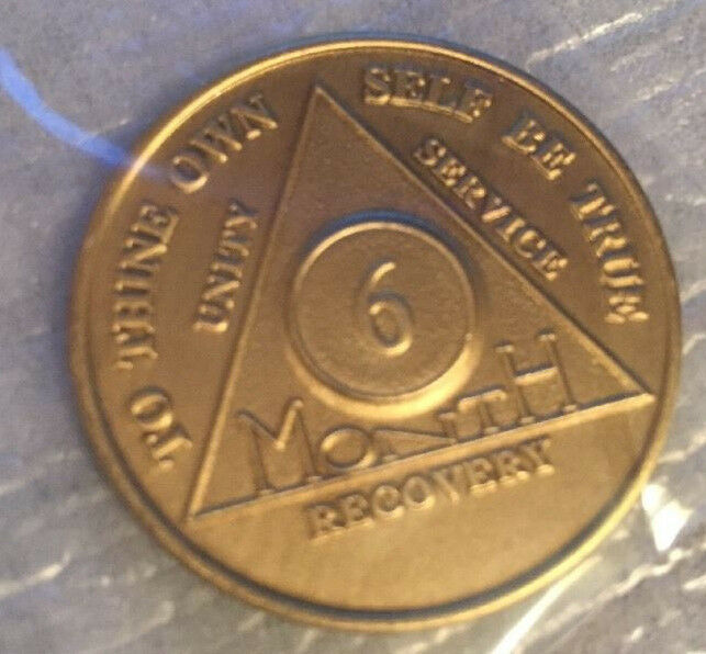 Alcoholics Anonymous 6 Month  Recovery Coin Chip Medallion Medal Token A... - $1.70