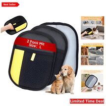2 Pcs Reusable Pet Hair Removal Gloves - Effortless Grooming for Cats &amp; ... - $41.53
