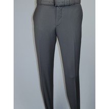 Men's MONO Turkey Slacks 100% Wool Plain Front Slim Fit 2502-06 Silver Gray image 2