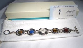 Genuine Gemstone Sterling Silver Womens Wristwatch w/ Box &amp; COA C3592 - £136.10 GBP