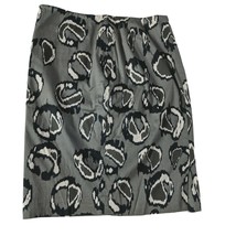 Ann Taylor A Line Skirt Size 6 Lined Geometric Black White Gray Side Zip - €15,16 EUR