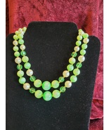 Vintage green moonglow necklace - £15.40 GBP