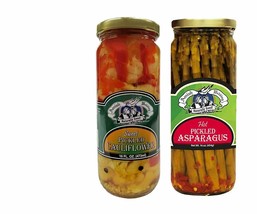 Amish Wedding Sweet Pickled Cauliflower &amp; Pickled Hot Asparagus Variety ... - £27.98 GBP