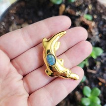 Vintage Gold Triplet Opal Platypus Lapel Brooch Pin - $49.99