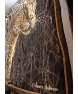 BIEDERLACK JAMES HAUTMAN Blanket Throw Lion Tiger Leopard Animal 78&quot;x54&quot;... - £62.65 GBP