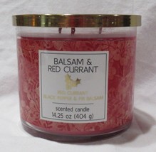 Kirkland&#39;s 14.25 oz Large 3-Wick Candle up to 40 hrs BALSAM &amp; RED CURRANT - £22.45 GBP
