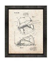 Nail Polish Dryer Patent Print Old Look with Beveled Wood Frame - £19.55 GBP+