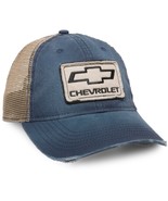 Chevrolet® Frayed Fabric Patch Dark Navy / Khaki Mesh-Back Men&#39;s Hunting... - €19,24 EUR