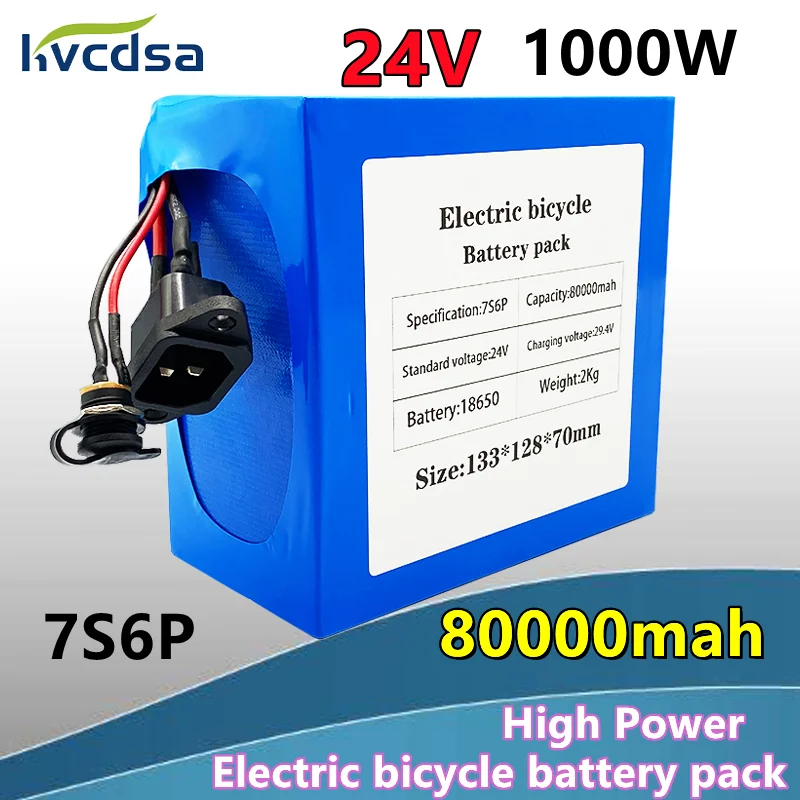 New 7S6P 24V 80000mAh battery pack 1000W 29.4V 80000mAh lithium battery for whee - $327.26