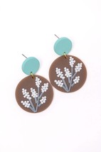 123 Amore women&#39;s babies breath earrings in Brown - size One Size - £23.68 GBP