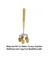 Pie Tee Top Hat Tart Patty Shell Croustade Brass Copper Mold Expedited Ship - £114.80 GBP