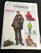 McCALL&#39;S #M4988 LADIES PONCHO MITTENS SCARVES HAT &amp; DOG COAT PATTERN OSz... - £6.27 GBP