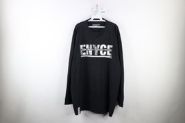 Vintage Enyce Mens 4XL Faded Spell Out Hip Hop Baggy Long Sleeve T-Shirt Black - £38.89 GBP
