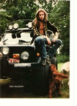 Ted Nugent The Amboy Dukes teen magazine pinup clipping shirtless on a jeep - £1.97 GBP