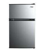 3.2 Cu Ft Two Door Mini Fridge with Freezer, Stainless Steel, E-Star - $211.36