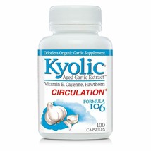 Kyolic Formula 106 Aged Garlic Extract Circulation (100-Capsules) - £15.59 GBP