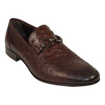 Men's GENIO Genuine Ostrich Embossed Leather Shoes Turkey 120332831 Cognac image 6