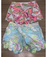 Two Pair Lilly Pulitzer Buttercup Shorts 000 Scalloped Edge Womens Short... - $34.95