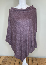 Bobeau NWT $52 Women’s Cozy poncho top Size S Heather purple L4 - £21.47 GBP