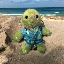 Aulani Disney Resort Olu the Sea Turtle Plush Keychain 5&#39;&#39;  cute green Hawaiian - £12.51 GBP