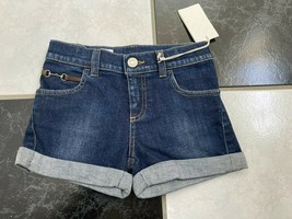 NWT 100% AUTH Gucci Kids Blue Denim Shorts W/Horsebit 341238 - £85.85 GBP