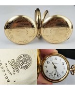 antique pocket watch Columbia &quot;Victory&quot; double hunter 10k GOLD fill Phil... - $139.99