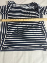 Keren Hart Women's Small Black & White Stripes Cotton Blend Shirt Top RN#010089 image 11