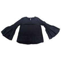 Decjuba 100% Cotton Bell Sleeve Blouse Black 10 - £23.48 GBP