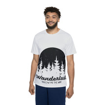 Mens Discover Wanderlust All Over Print Tshirt Adventure Pine Trees - $40.17+
