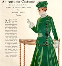 Autumn Costume Paris Beautiful Woman 1915 Advertisement Lithograph Art HM1A - $13.50