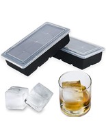 Large Ice Cube Trays With Lids 2 Pack,Silicone Ice Trays For Freezer,Eas... - £23.51 GBP