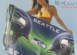 NFL Seattle Seahawks Beach Towel 2 Helmets Horizontal 30&quot; by 60&quot; by WinCraft - £19.53 GBP