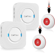 Wireless Caregiver Pager Smart Call System 2 SOS Call Buttons/Transmitte... - $1,479.68 MXN
