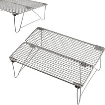 COOK&#39;N&#39;ESCAPE Small Titanium Camping Grill Table, Folding Portable BBQ Beach - £72.96 GBP