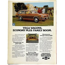 Vintage 1975 Chevy Chevrolet Vega Estate Station Wagon Magazine Ad 8&quot; x 11&quot; - $7.57