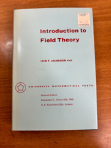 1964 Introduction to Field Theory by Adamson HC w/ DJ  1st Edition 1st P... - $38.95