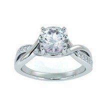 1.25Ct Round Cut Simulated Diamond Solitaire Engagement Ring 925 Sterling Silver - £94.95 GBP