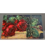  1913 1¢  Benjamin Franklin Stamp on Embossed Roses Card  – RARE! - $464.58 MXN